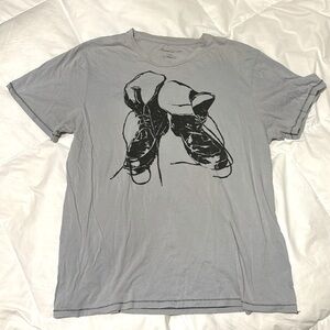 Men’s graphic Tshirt leather boots